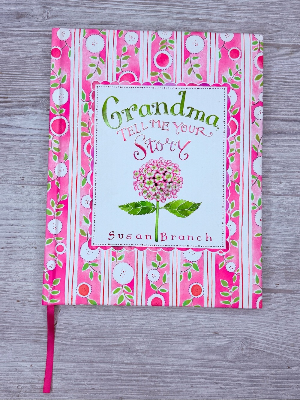 Grandma Tell Me Your Story Keepsake Journal book  (Hydrangea) by New Seasons